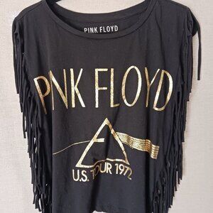 Pink Floyd Sleeveless Cropped Fringe "US Tour 1972" T-Shirt Sz M.